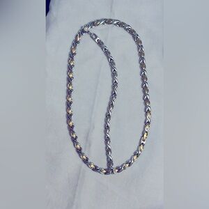 Ladies Stainless Steel magnetic hugs and kisses necklace and bracelet set. Used